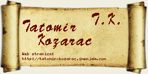 Tatomir Kozarac vizit kartica